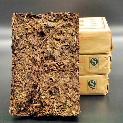 300g Baishaxi Authentic Dark Tea Brick Anhua Fuzhuan Organic Black Tea Benefits