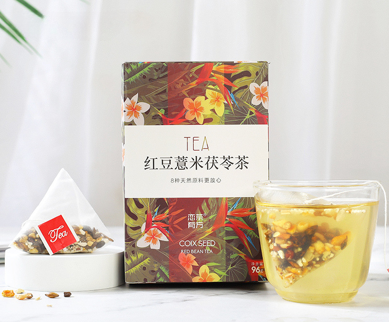 96g Red Bean and Coix Seed Bagged Tea Barley Tartary Buckwheat Triangle Tea Bag