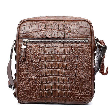 Handcrafted Nile Crocodile Skin Leather 10" Men's Luxury Shoulder/Messenger bag