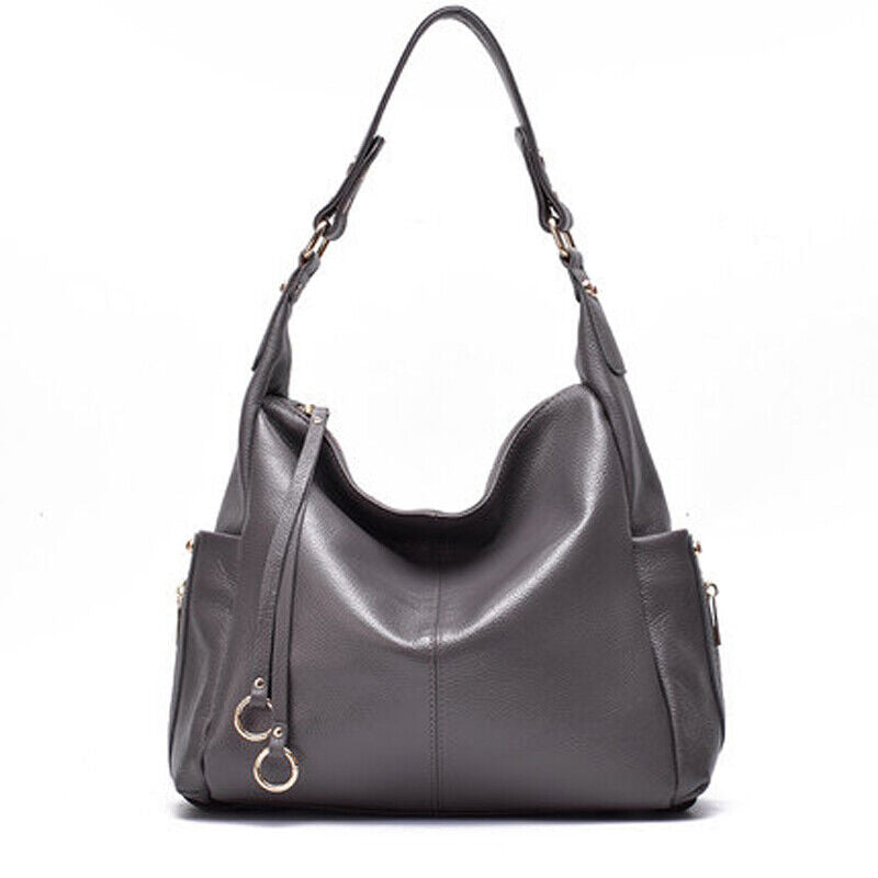 100% Genuine Leather Women's Elegant Satchel Handbags Crossbody Shoulder Bags