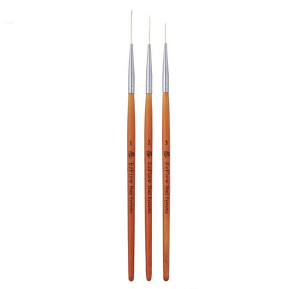Nail Art Tools 3Pcs Liner Ultra Fine Brush Wooden Handle French Strip 15 20 25mm