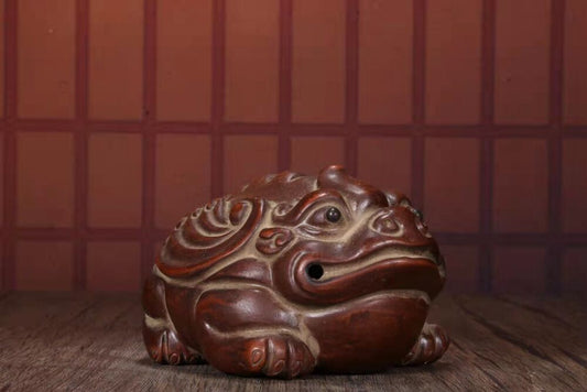 chinese tea pet gold-toad statue zisha Clay Gongfu Popular Table Wealth yixing