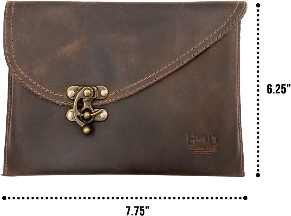 Handmade Clutch Bag Vintage Handbag Travel Accessory Full Grain Leather Gift