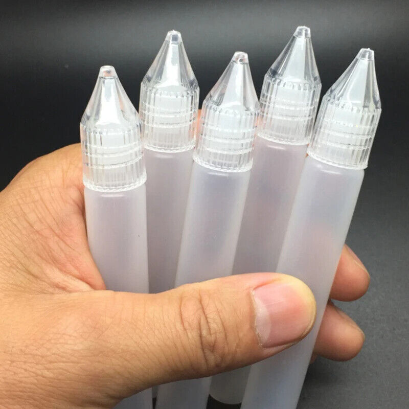 Paper Quilling 5Pcs Plastic Needle Squeeze Empty Bottles Glue Applicator 10~30ml