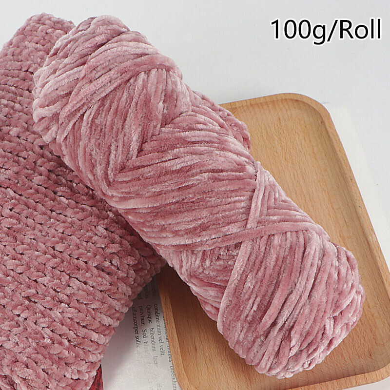 100g/Ball Chenille Thick DIY Velvet Crochet Knitted Wool Craft Knitting Yarn