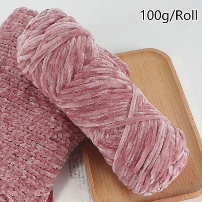 100g/Ball Chenille Thick DIY Velvet Crochet Knitted Wool Craft Knitting Yarn