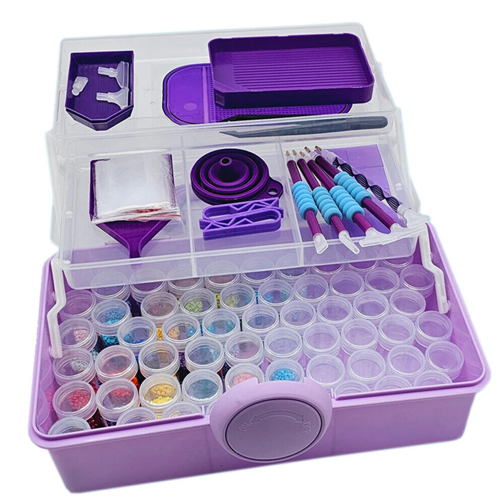 113pcs 5D Diamond Painting tools Accessories Storage Box Kits Beads Case Diamond