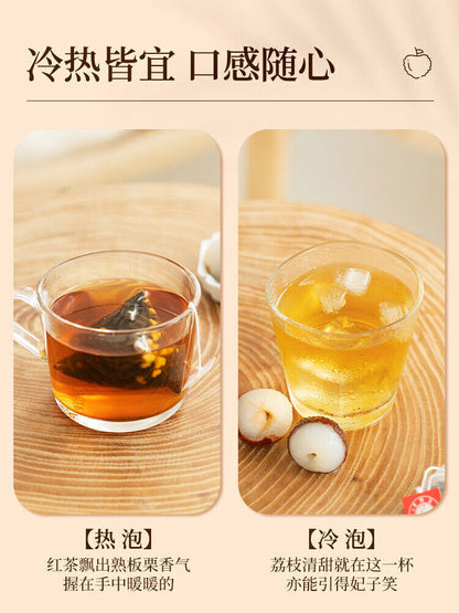 Medlar Goji Chinese Herbal Tea 【艺福堂 荔枝红茶45g（3g*15包）】茶包三角袋泡冷泡茶组合水果茶果干搭茉莉玫瑰