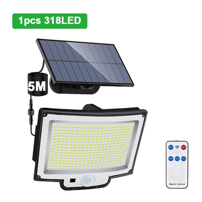 328/348 LED Solar Motion Sensor Light Outdoor IP65 Waterproof Garden Wall Lamp