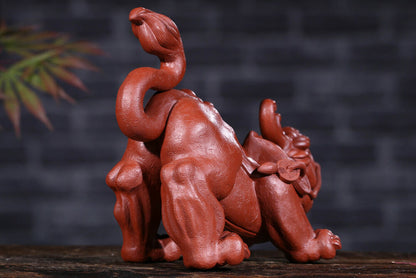 Chinese Yixing Handmade Zisha DaHongPao Clay WangYuePiXiu tea Pet Gongfu Tea Pet