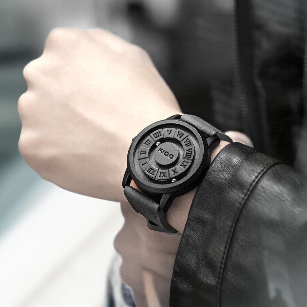 Mens Watch Magnetic Ball Bearing Wrist Watches Unique Stainless Steel Gift Uk