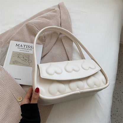 Shoulder Bags Women Shoulder Handbag Flap Hand Bag Heart Pattern Clutches