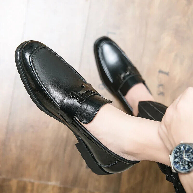 Men Shoes Dress Loafers Genuine Leather Business Shoes Men Wedding Shoes