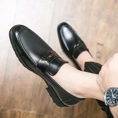 Men Shoes Dress Loafers Genuine Leather Business Shoes Men Wedding Shoes