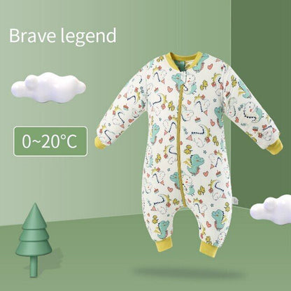 Cotton Sleeping Bag Long Sleeve Split Leg Baby Cloth Fit 0~6 Year Baby