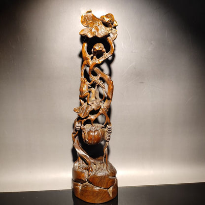 chinese wooden statue carving sculpture Boxwood home decor decorative sculpture