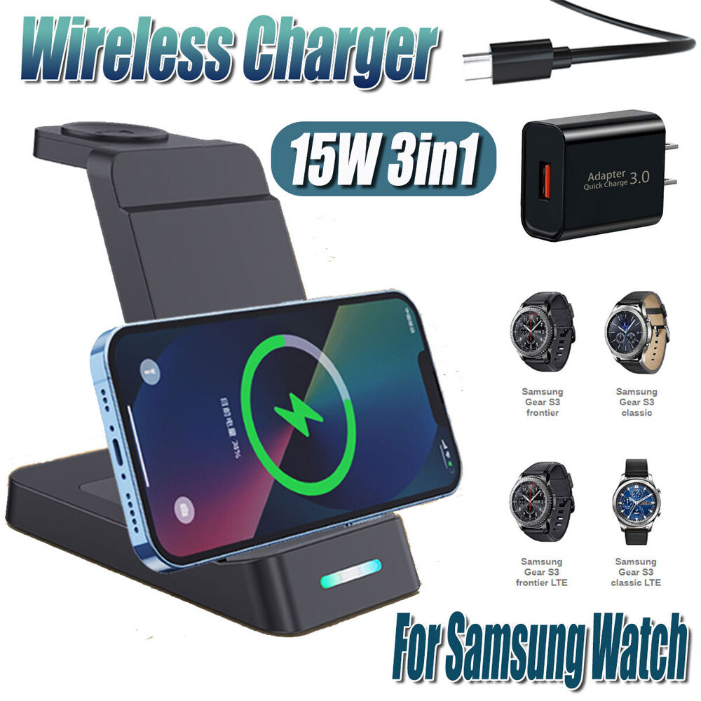 15W Wireless Charger Cradle Charging Dock For Samsung Galaxy S20 Plus Ultra FE