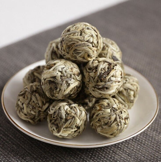 Da Bai Hao Ball-Shaped Bai Hao Yin Zhen Handmade Silver Needle Pearl White Tea