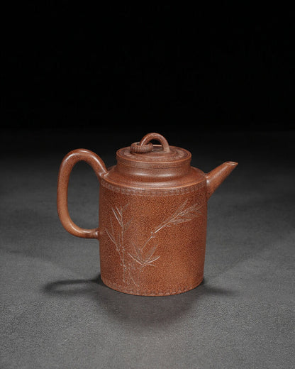 Chinese Yixing Zisha Clay Handmade Exquisite Teapot （玉柱 底款：曼希陶艺）