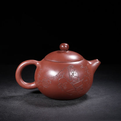 Chinese Yixing Zisha Clay Handmade Exquisite Teapot （西施 底款：啜墨看茶）