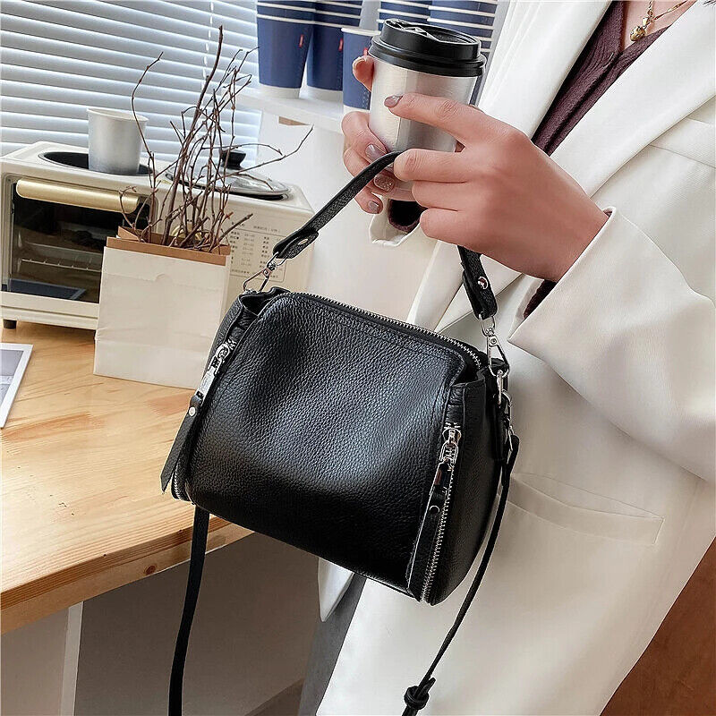 2023 Handbag Genuine Leather Shoulder Crossbody Bags Natural Cowhide Female