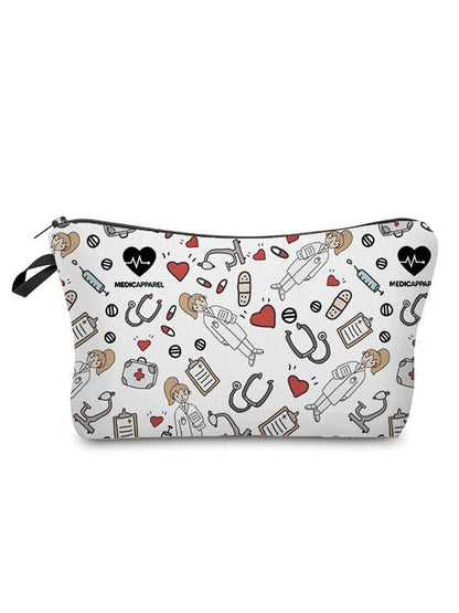 Printed Makeup Bag Reusable Storage Purse Stylish Practical Bags 2*2*13.5 CM 1PC