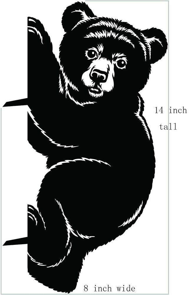 Bear Cub Decoration | Garden Art | Backyard Art | Tree Art | Silhouette Art