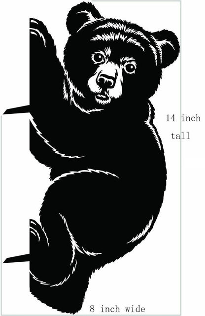 Bear Cub Decoration | Garden Art | Backyard Art | Tree Art | Silhouette Art