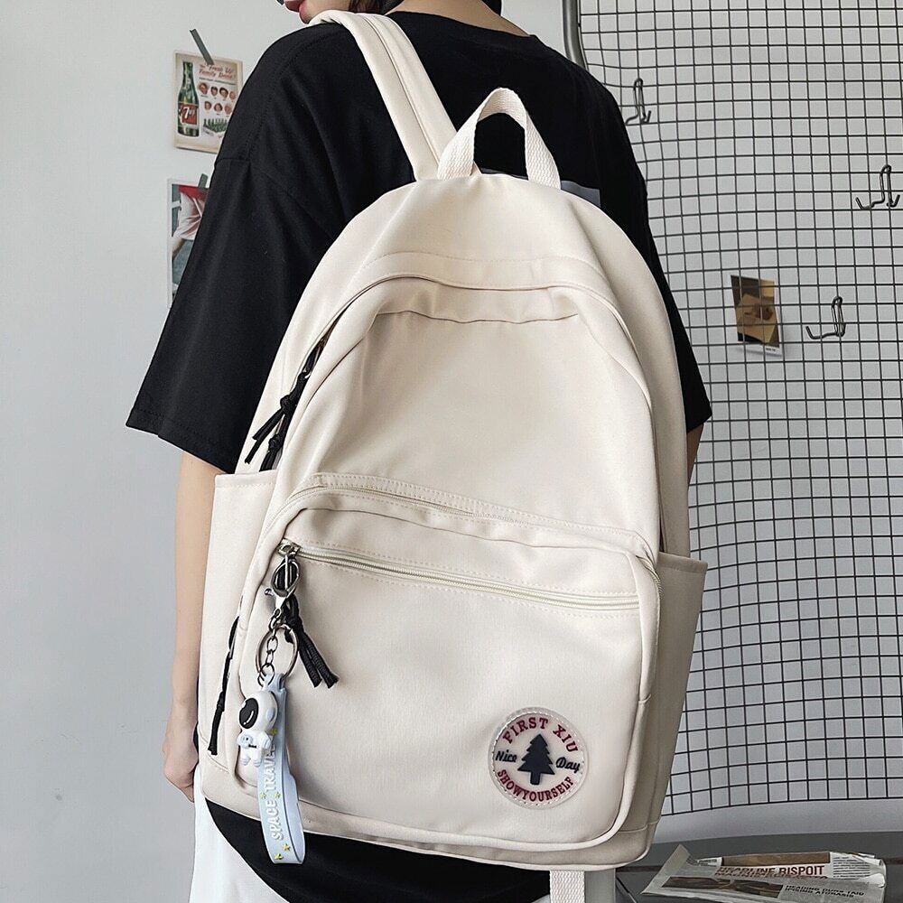 School Bag College Student Women Backpack Travel Lady Laptop Backpack Green Bag