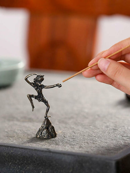 Incense stick holder 1pc monkey shaped incense sticks burner copper alloy-