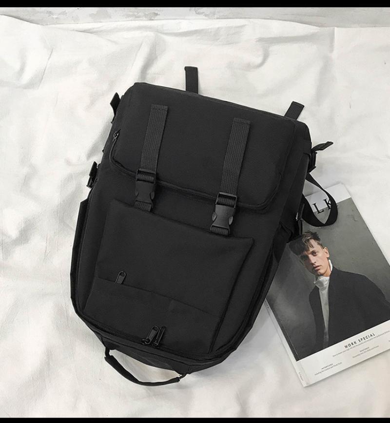 2022 New Black Backpack Unisex Oxford School Bag Women Men Bagpack Bag