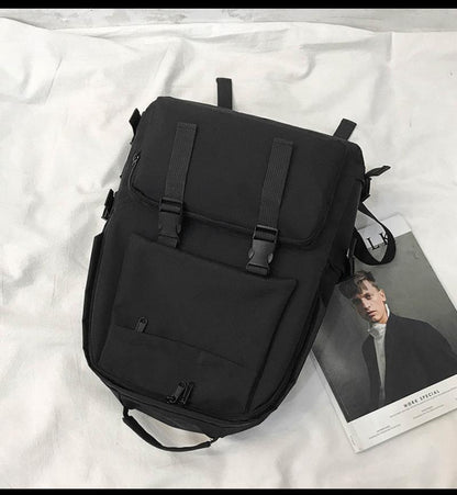 2022 New Black Backpack Unisex Oxford School Bag Women Men Bagpack Bag