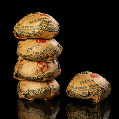 500g Box Yunnan Menghai Ba Jiao Ting Sheng Tuo Cha Bulang Mt. Pu'er Tea Raw