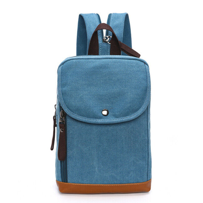 Men's Backpack Canvas Crossbody Chest Bag Casual Daypack Outdoor Sport Bag