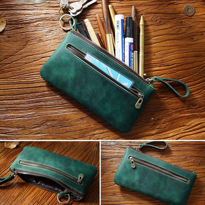 Handmade Cowhide Leather Fountain Pen Case, Pencil Case Stationery Storage Bag