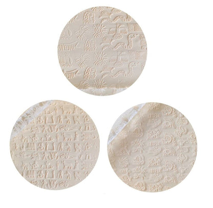 Rolling Pin Acrylic Ancient Egypt Pattern Clay Art Embossing Tools Dough Rollers