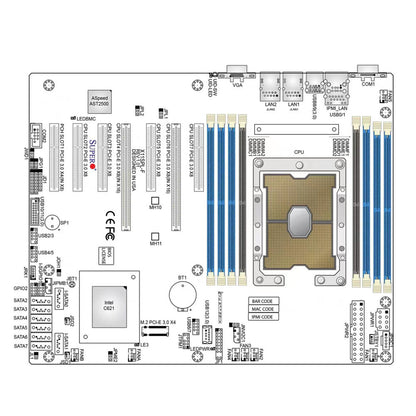 Supermicro X11SPL-F Intel Xeon Scalable LGA 3647 ATX Mainboard C621 Motherboard