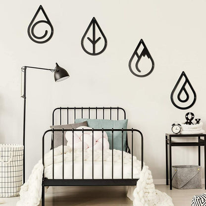 Four Elements Metal Wall Art Black Metal Wall Decor Hanging Elements Metal decor