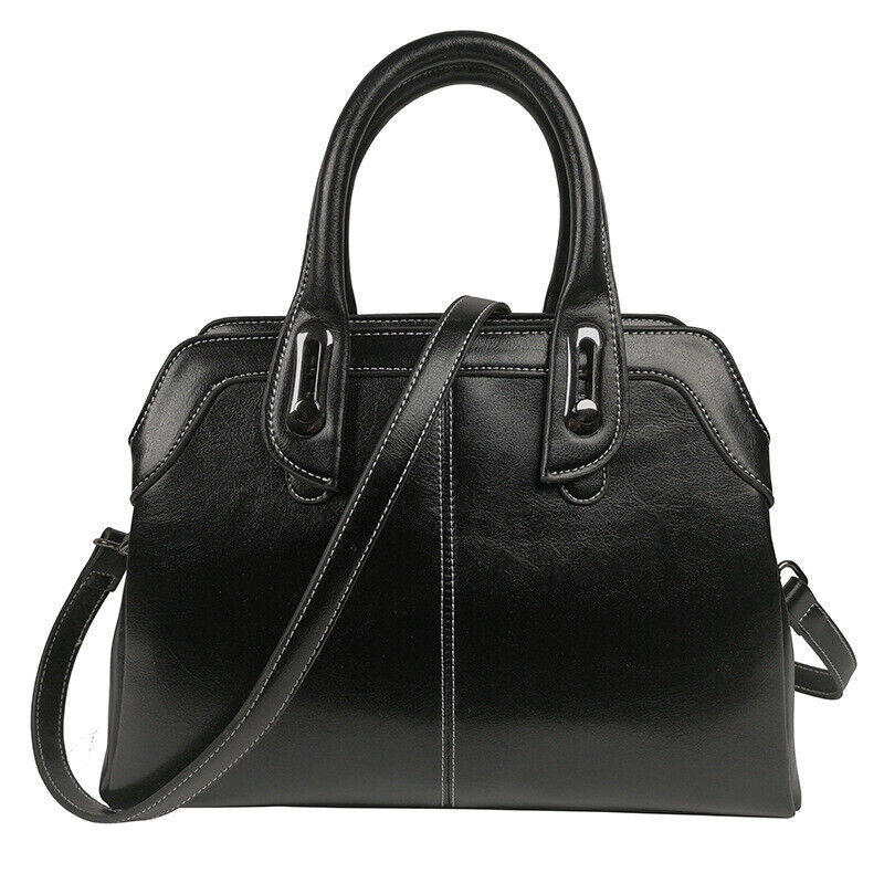Oil Wax Leather Elegant Women's Handbags Tote Sling Shoulder Bag Crossbody Bag