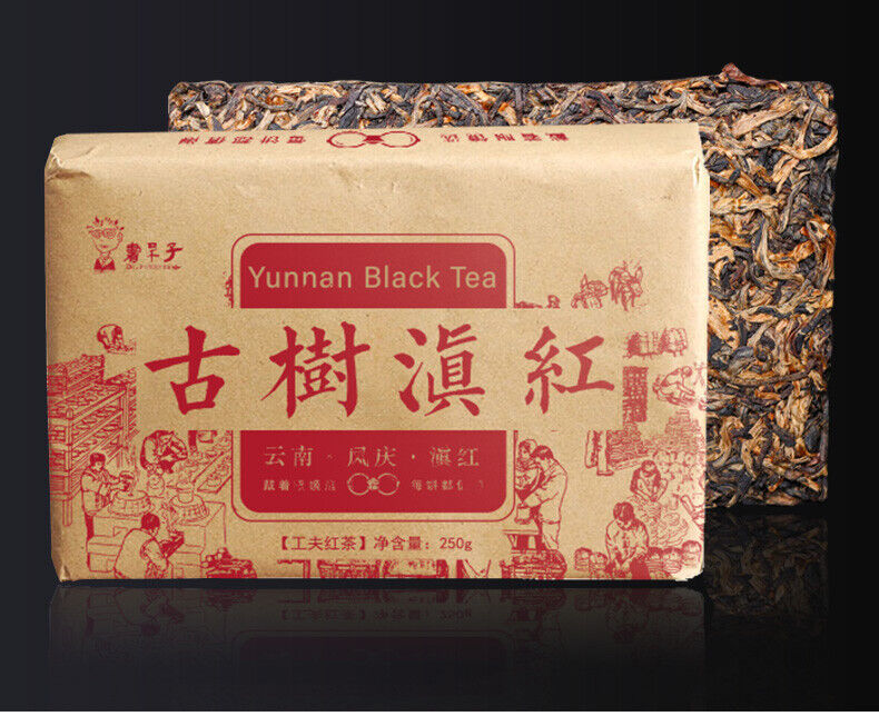 Dr. Pu'er Tea Yunnan Black Tea Ancient Tree Dian Hong Brick DianHong 250g