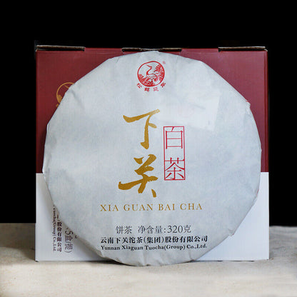 XIA GUAN BAI CHA Dali White Tea Cake Jinggu Moonlight Pu'er Tea 320g/Box