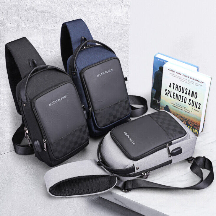 Men's Sling Backpack, Oxford cloth Waterproof Crossbody Bag Outdoor Sport Bags