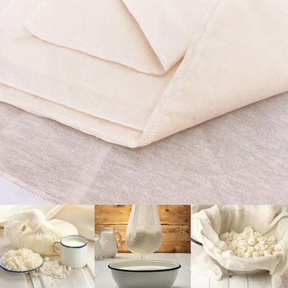 Cheesecloth White Cotton Gauze Fabric Reusable Ultra Fine Muslin Straining Cloth