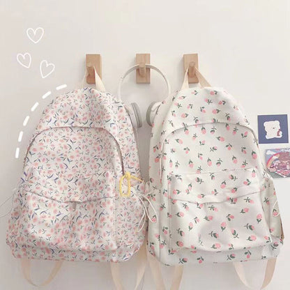 Female Bag Girls School Bag Travel Bag Backpack Sports Bag Floral Cute Ins