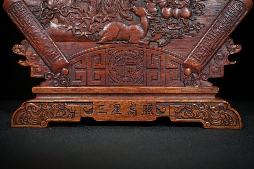 old antique home decor wooden statue carvings carved wooden screen buddha deer