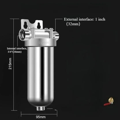 Whole House Water Filter for Household 304 Stainless Steel Backwashing Function