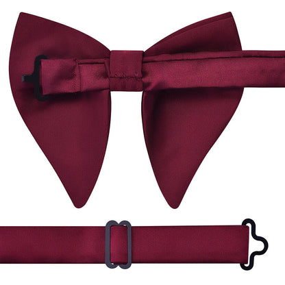 Men Bow Tie Silk Polyester Classic For Party Wedding Big Bowknot Casual Neckties