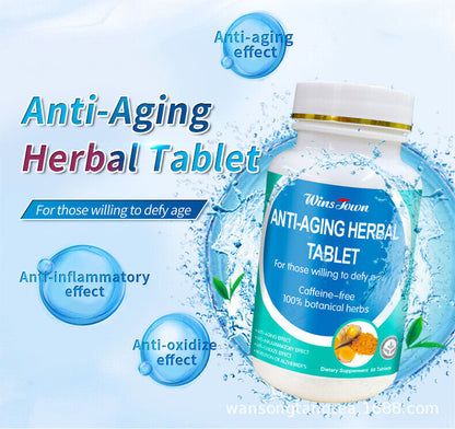 Natural Anti Aging Pills Herbal Energy Vitamin Supplement For Men Women- 60 Caps
