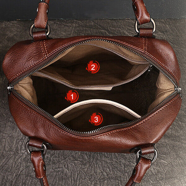 Luxury Women's Bag Retro Genuine Leather Handbag Tote Sling Shoulder Bag Hobo