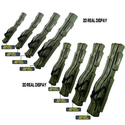 Fishing Bag Multi-Purpose Canvas Material Waterproof Fishing Rod Bag Tackle Bag